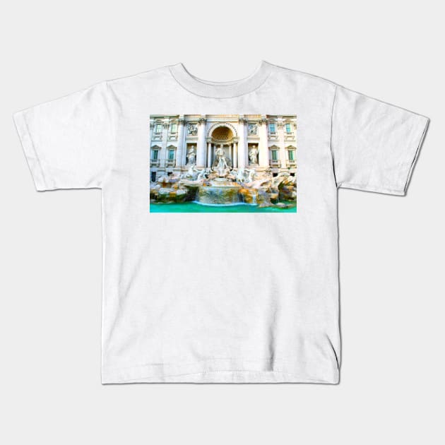 Fontana di Trevi Kids T-Shirt by KristinaDrozd